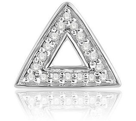 Affinity Accents Diamond Single Triangle Earrin g, 14K Gold