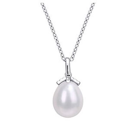Affinity Cultured Pearl Drop Pendant w/ C hain, Sterling