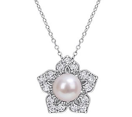 Affinity Cultured Pearl Pendant w/ Chain, Sterl ing