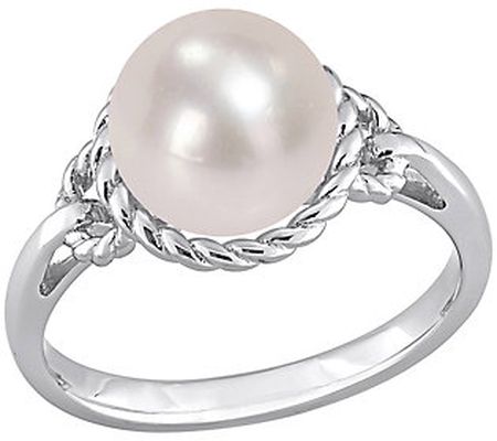 Affinity Cultured Pearl Rope Frame Ring, Sterli ng Silver