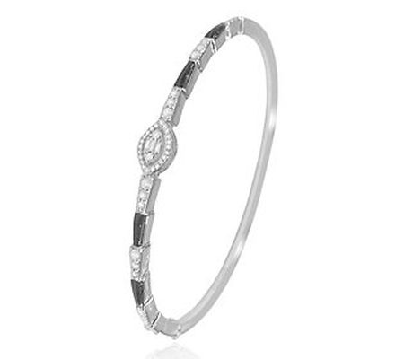 Affinity Diamonds Black Enamel Bracelet, 0.50 c ttw, Sterling