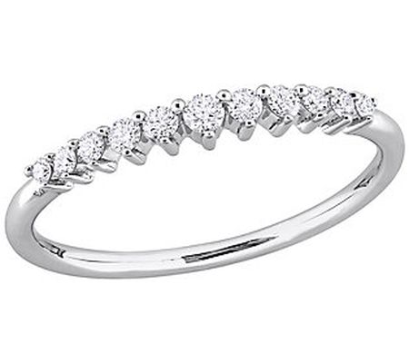 Affinity Diamonds Semi-Eternity Ring, 14K White Gold