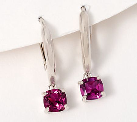 Affinity Gems 5mm Cushion Lever Back Earrings, Sterling Silver