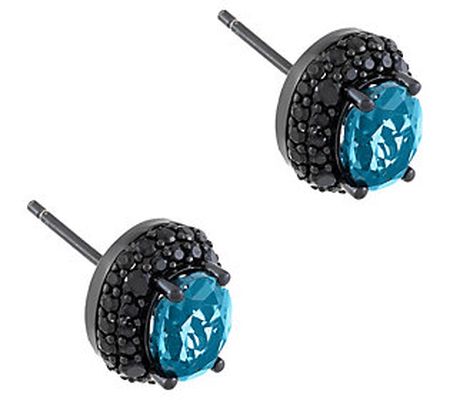 Affinity Gems Multi-Gemstone Halo Earrings, Ste rling Silver