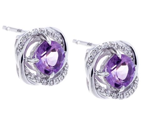 Affinity Gems Multi-Gemstone Stud Earrings ,Ste ling