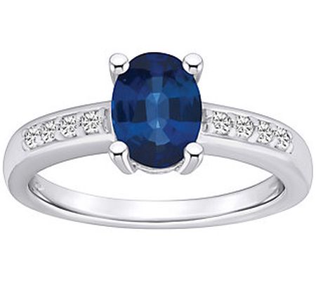 Affinity Gems Oval Sapphire & Diamond Accent Ri ng, 14K Gold