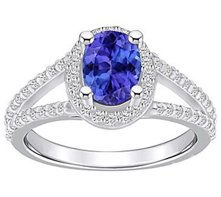 Affinity Gems Oval Tanzanite & Diamond Ring, 14 K Gold