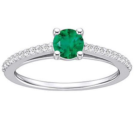 Affinity Gems Precious Gemstone & Diamond Ring, 14K White Gold