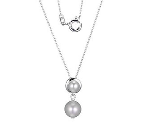Affinity Gems Sterling Silver Cultured Pearl Dr op Necklace