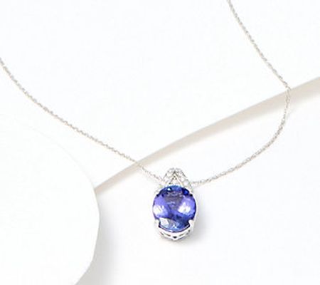 Affinity Gems Tanzanite & Diamond Pendant Necklace, 14K