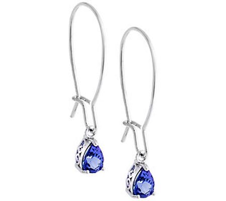 Affinity Gems Tanzanite Drop Earrings, Sterling Silver
