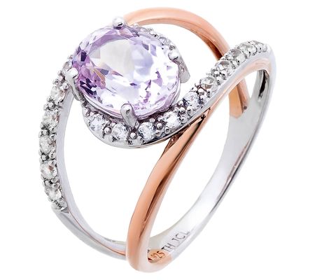 Affinity Gems  Two-Tone Multi-Gemstone Ring, St erling Silver