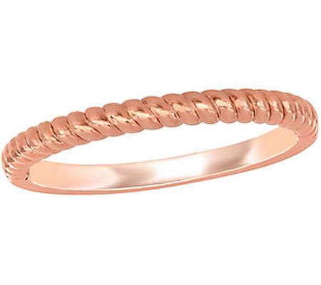 Affinity Twist Design Wedding Band Ring, 14K Ro se Gold