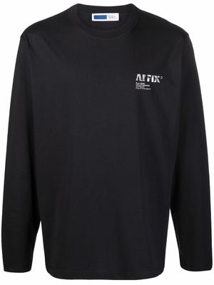 Affix chest logo-print T-shirt - Black