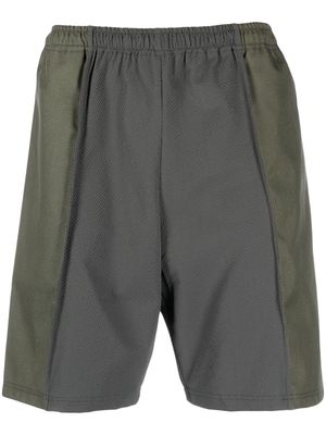 Affix elastic-waist panelled track shorts - Grey