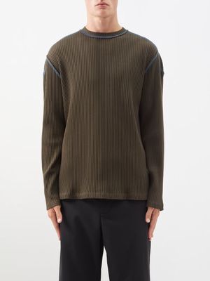 Affxwrks - Boxed Cotton-blend Long-sleeved T-shirt - Mens - Brown
