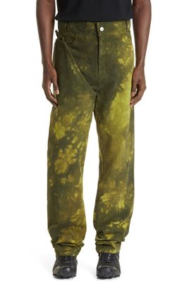 AFFXWRKS Corso Crease Dye Cotton Twill Pants in Stain Green