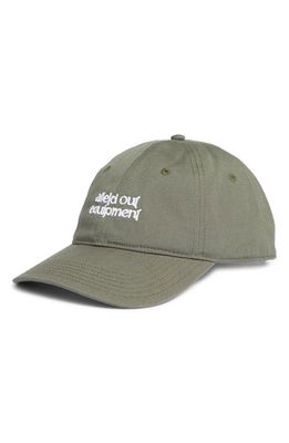 Afield Out Embroidered Logo Equipment Baseball Cap in Forest Green