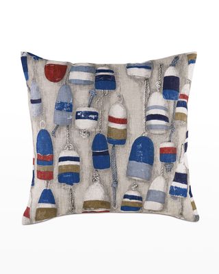 Afloat Buoys-Print Decorative Pillow