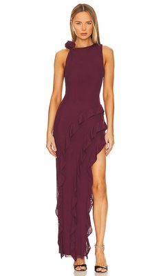 AFRM Airess Dress in Burgundy