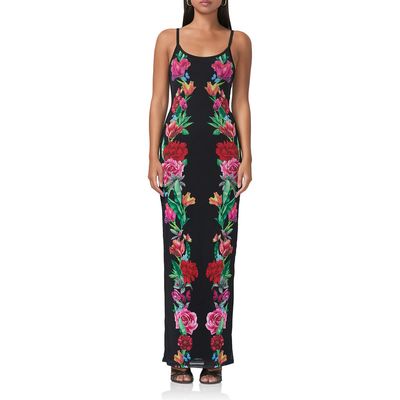 AFRM Ashlyn Printed Mesh Maxi Slipdress in Body Floral 