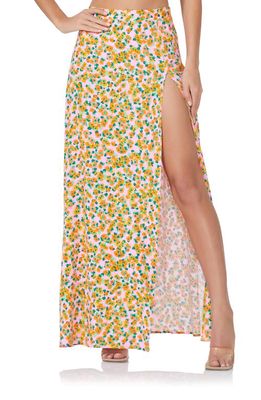 AFRM Deren Floral Slit Hem Maxi Skirt in High Summer Ditsy