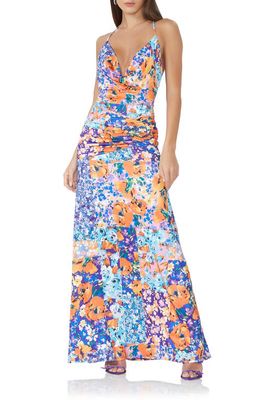 AFRM Floral Cowl Neck Maxi Dress in Floral Collage