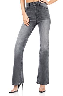 AFRM Huxley Baby Bootcut Jeans in Shadow Grey Wash
