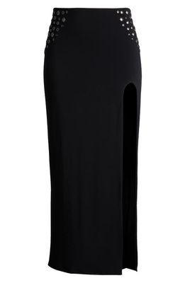 AFRM Obie Grommet Maxi Skirt in Noir
