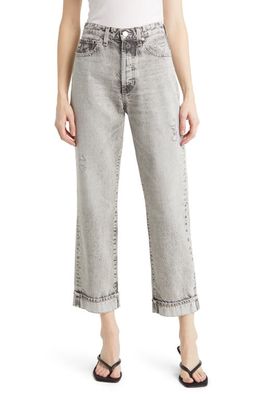 AG Alexxis High Waist Ankle Straight Leg Jeans in Moonscape Destructed