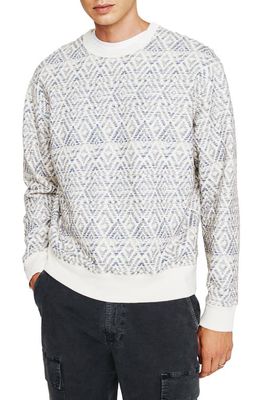 AG Arc Sweatshirt in Diamond Chevron Blue Multi