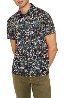 AG Bryce Short Sleeve Cotton Polo in Forest Leopard