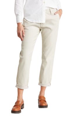 AG Caden Crop Twill Trousers in Leatherette Pale Smoke