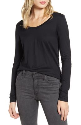 AG Cambria Long Sleeve Tee in True Black