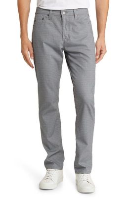 AG Everett Men's Slim Straight Leg Herringbone Pants in Delorean Grey Multi