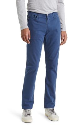 AG Everett Sueded Stretch Sateen Straight Fit Pants in Bon Voyage