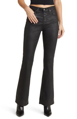 AG Farrah Coated High Waist Bootcut Jeans in Super Black