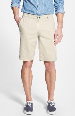 AG Green Label 'The Canyon' Flat Front Performance Shorts in Beach Sand