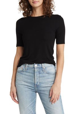 AG Jane Fitted Crewneck T-Shirt in True Black