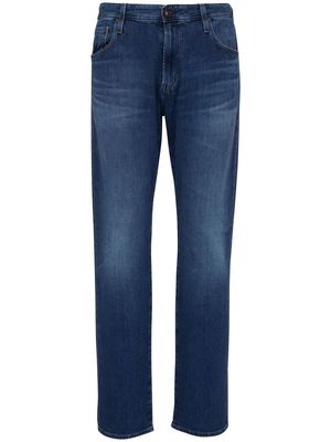 AG Jeans embroidery-detail straight-leg jeans - Blue