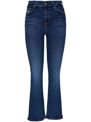 AG Jeans logo-patch flared jeans - Blue