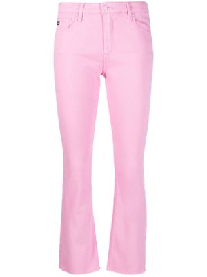 AG Jeans mid-rise cropped jeans - Pink