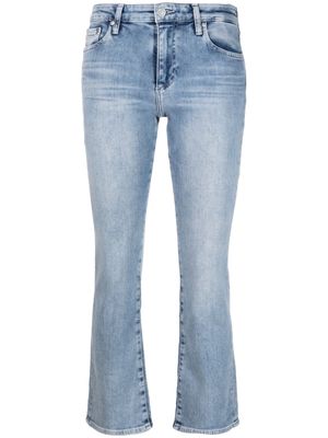 AG Jeans mid-rise logo-patch jeans - Blue