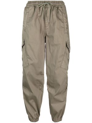 AG Jeans tapered drawstring cargo trousers - Green