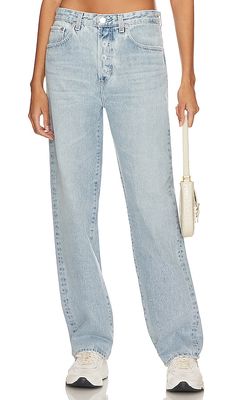 AG Jeans X Emrata Clove Relaxed Vintage Straight Jean in Blue