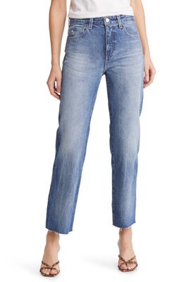 AG Kinsley High Waist Raw Hem Ankle Flare Jeans in Superstition