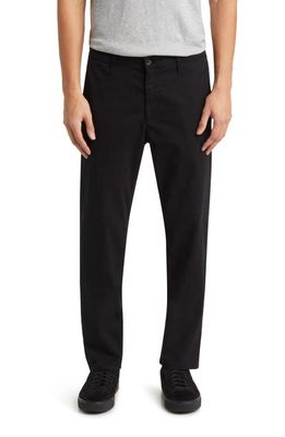AG Kullen Flat Front Stretch Sateen Chinos in Black