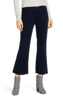 AG Quinne Paneled Corduroy Crop Flare Pants in Deep Trenches