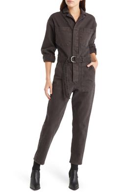 AG Ryleigh Belted Jumpsuit in Sulfur Black