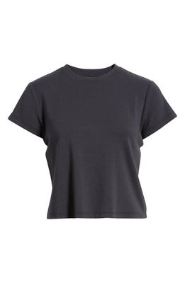 AG Sadie Crop Rib T-Shirt in Ex-Black
